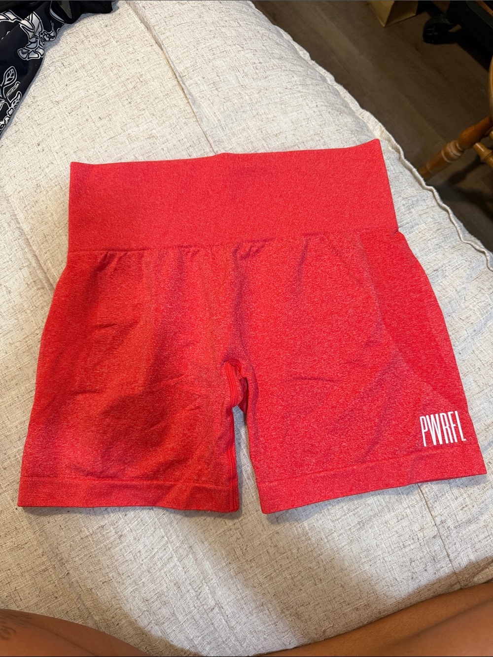 High-Waist Women’s Red Workout Shorts